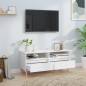 vidaXL Mueble para TV madera contrachapada blanco 100x34,5x44,5 cm