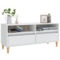 vidaXL Mueble para TV madera contrachapada blanco 100x34,5x44,5 cm