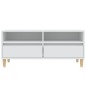 vidaXL Mueble para TV madera contrachapada blanco 100x34,5x44,5 cm