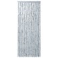 vidaXL Cortina mosquitera de chenilla blanca y gris 90x220 cm vidaXL Cortina mosquitera de chenilla blanca y gris 90x220 cm