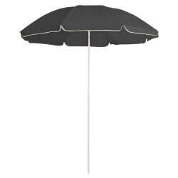vidaXL Sombrilla de jardín con poste de acero antracita 180 cm