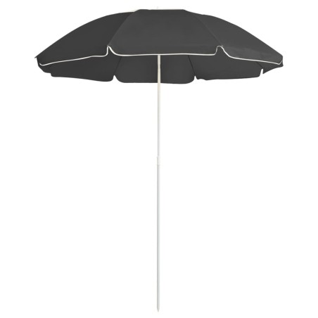 vidaXL Sombrilla de jardín con poste de acero antracita 180 cm