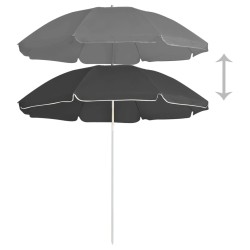 vidaXL Sombrilla de jardín con poste de acero antracita 180 cm
