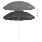 vidaXL Sombrilla de jardín con poste de acero antracita 180 cm vidaXL Sombrilla de jardín con poste de acero antracita 180 cm