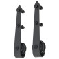 vidaXL Kit de herrajes para puertas correderas SKIEN acero negro 200cm vidaXL Kit de herrajes para puertas correderas SKIEN acero negro 200cm