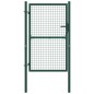 vidaXL Puerta de valla de acero verde 100x200 cm vidaXL Puerta de valla de acero verde 100x200 cm