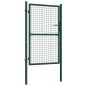 vidaXL Puerta de valla de acero verde 100x200 cm vidaXL Puerta de valla de acero verde 100x200 cm