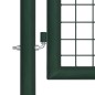 vidaXL Puerta de valla de acero verde 100x200 cm vidaXL Puerta de valla de acero verde 100x200 cm