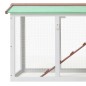 vidaXL Jaula de animales grande madera marrón y blanco 145x45x84 cm