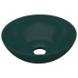 vidaXL Lavabo de cuarto de baño redondo cerámica verde oscuro vidaXL Lavabo de cuarto de baño redondo cerámica verde oscuro