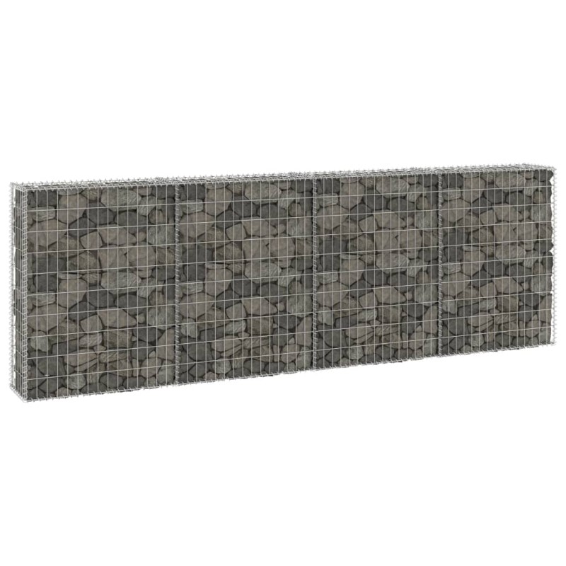 vidaXL Muro de gaviones con cubiertas acero galvanizado 300x30x100 cm vidaXL Muro de gaviones con cubiertas acero galvanizado 300x30x100 cm