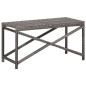 vidaXL Banco de jardín ratán sintético gris 80 cm