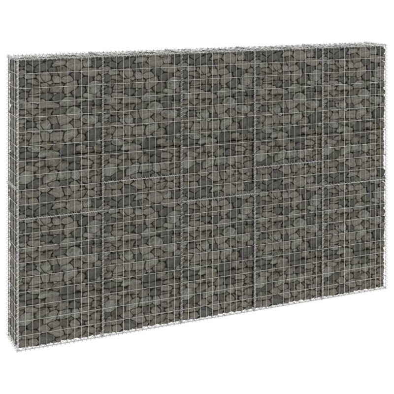 vidaXL Muro de gaviones con cubiertas acero galvanizado 300x30x200 cm vidaXL Muro de gaviones con cubiertas acero galvanizado 300x30x200 cm
