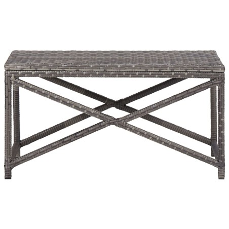 vidaXL Banco de jardín ratán sintético gris 80 cm
