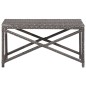 vidaXL Banco de jardín ratán sintético gris 80 cm
