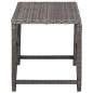 vidaXL Banco de jardín ratán sintético gris 80 cm