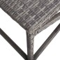 vidaXL Banco de jardín ratán sintético gris 80 cm