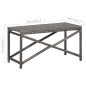 vidaXL Banco de jardín ratán sintético gris 80 cm