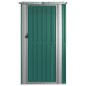 vidaXL Cobertizo de jardín acero galvanizado verde 118,5x97x209,5 cm