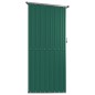 vidaXL Cobertizo de jardín acero galvanizado verde 118,5x97x209,5 cm