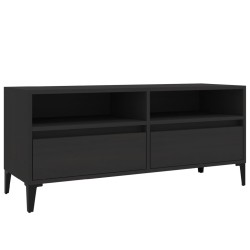 vidaXL Mueble de TV madera contrachapada negro 100x34,5x44,5 cm