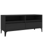 vidaXL Mueble de TV madera contrachapada negro 100x34,5x44,5 cm