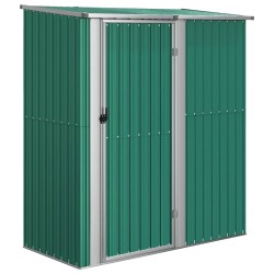 vidaXL Cobertizo de jardín acero galvanizado verde 180,5x97x209,5 cm