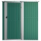 vidaXL Cobertizo de jardín acero galvanizado verde 180,5x97x209,5 cm vidaXL Cobertizo de jardín acero galvanizado verde 180,5x97x209,5 cm