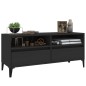vidaXL Mueble de TV madera contrachapada negro 100x34,5x44,5 cm