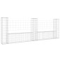 vidaXL Cesta de gaviones forma de U 3 postes de hierro 260x20x100 cm vidaXL Cesta de gaviones forma de U 3 postes de hierro 260x20x100 cm