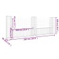 vidaXL Cesta de gaviones forma de U 3 postes de hierro 260x20x100 cm vidaXL Cesta de gaviones forma de U 3 postes de hierro 260x20x100 cm