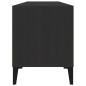 vidaXL Mueble de TV madera contrachapada negro 100x34,5x44,5 cm