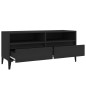vidaXL Mueble de TV madera contrachapada negro 100x34,5x44,5 cm