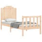 vidaXL Estructura de cama individual con cabecero madera maciza vidaXL Estructura de cama individual con cabecero madera maciza