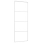 vidaXL Puerta corredera ESG vidrio y aluminio blanca 76x205 cm vidaXL Puerta corredera ESG vidrio y aluminio blanca 76x205 cm