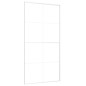 vidaXL Puerta corredera ESG vidrio y aluminio blanca 102,5x205 cm vidaXL Puerta corredera ESG vidrio y aluminio blanca 102,5x205 cm
