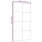 vidaXL Puerta corredera ESG vidrio y aluminio blanca 102,5x205 cm vidaXL Puerta corredera ESG vidrio y aluminio blanca 102,5x205 cm