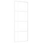 vidaXL Puerta corredera ESG vidrio y aluminio blanca 76x205 cm vidaXL Puerta corredera ESG vidrio y aluminio blanca 76x205 cm
