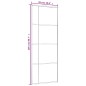 vidaXL Puerta corredera ESG vidrio y aluminio blanca 76x205 cm vidaXL Puerta corredera ESG vidrio y aluminio blanca 76x205 cm