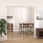 vidaXL Puerta corredera ESG vidrio y aluminio blanca 102,5x205 cm vidaXL Puerta corredera ESG vidrio y aluminio blanca 102,5x205 cm
