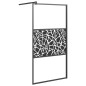 vidaXL Mampara ducha vidrio esmerilado diseño piedras negro 100x195 cm vidaXL Mampara ducha vidrio esmerilado diseño piedras negro 100x195 cm