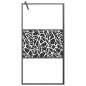 vidaXL Mampara ducha vidrio esmerilado diseño piedras negro 100x195 cm vidaXL Mampara ducha vidrio esmerilado diseño piedras negro 100x195 cm