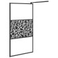 vidaXL Mampara ducha vidrio esmerilado diseño piedras negro 100x195 cm vidaXL Mampara ducha vidrio esmerilado diseño piedras negro 100x195 cm