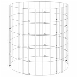 vidaXL Poste circular de gaviones acero galvanizado Ø50x50 cm