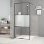 vidaXL Mampara de ducha vidrio ESG semiesmerilado negro 90x195 cm vidaXL Mampara de ducha vidrio ESG semiesmerilado negro 90x195 cm
