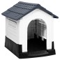 vidaXL Caseta para perros polipropileno gris 57x68x66 cm
