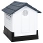 vidaXL Caseta para perros polipropileno gris 57x68x66 cm