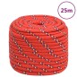 vidaXL Cuerda de barco polipropileno rojo 18 mm 25 m