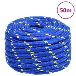 vidaXL Cuerda de barco polipropileno azul 20 mm 50 m