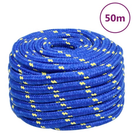 vidaXL Cuerda de barco polipropileno azul 20 mm 50 m